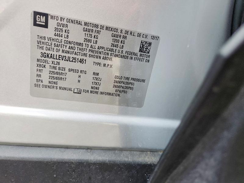 Продаж на аукціоні авто 2018 Gmc Terrain, vin: 3GKALLEV3JL251461, номер лоту: 54047386