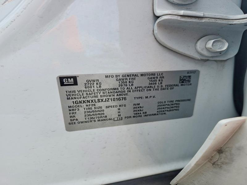 2018 Gmc Acadia მანქანა იყიდება აუქციონზე, vin: 1GKKNXLSXJZ101676, აუქციონის ნომერი: 55092486