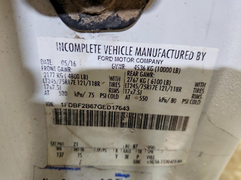 2016 Ford F250 მანქანა იყიდება აუქციონზე, vin: 1FDBF2B67GED17643, აუქციონის ნომერი: 51428666
