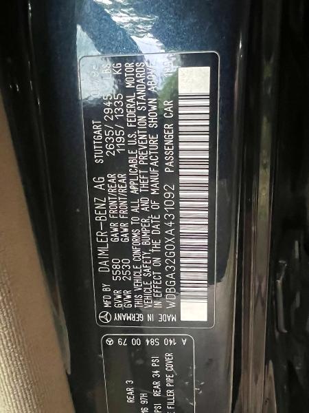 55233096 :رقم المزاد ، WDBGA32G0XA431092 vin ، 1999 Mercedes-benz S مزاد بيع
