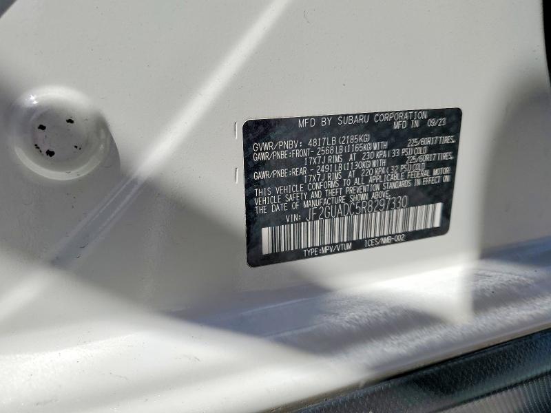 Продаж на аукціоні авто 2024 Subaru Crosstrek, vin: JF2GUADC5R8297330, номер лоту: 53292656