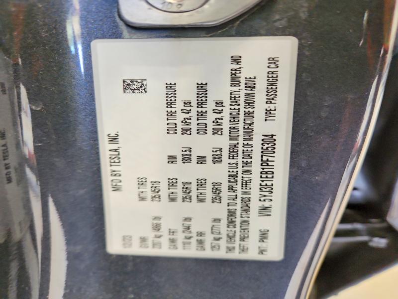 Aukcja sprzedaży 2023 Tesla Model 3, vin: 5YJ3E1EB1PF705304, numer aukcji: 53601976