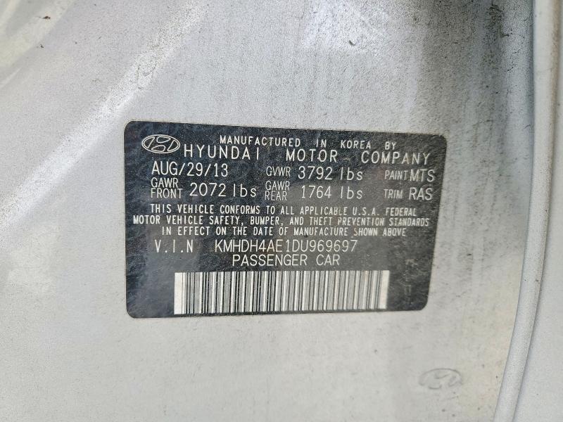 Продажа на аукционе авто 2013 Hyundai Elantra, vin: KMHDH4AE1DU969697, номер лота: 52960106