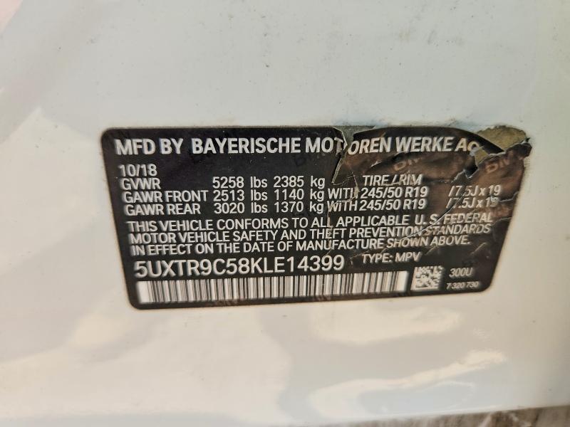 Продаж на аукціоні авто 2019 Bmw X3, vin: 5UXTR9C58KLE14399, номер лоту: 54623236