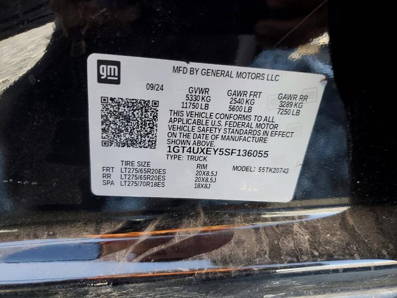 Продаж на аукціоні авто 2025 Gmc Sierra, vin: 1GT4UXEY5SF136055, номер лоту: 53263226