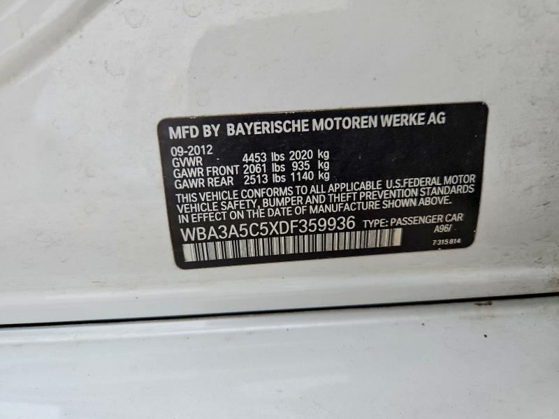 Aukcja sprzedaży 2013 Bmw 328, vin: WBA3A5C5XDF359936, numer aukcji: 55161266