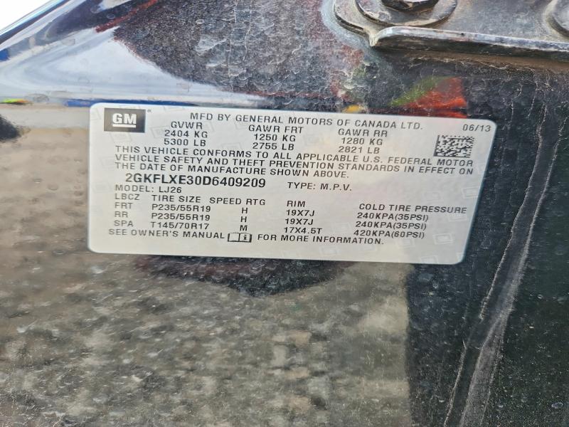 52425406 :رقم المزاد ، 2GKFLXE30D6409209 vin ، 2013 Gmc Terrain مزاد بيع