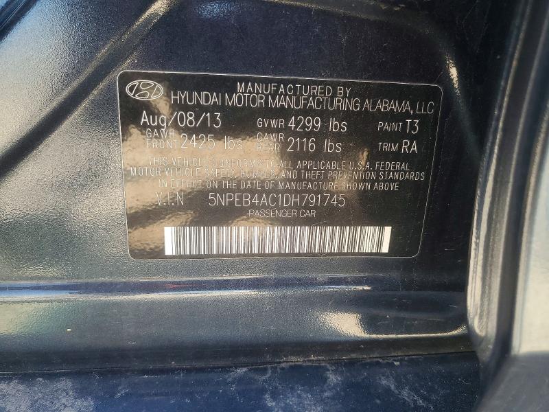 Продажа на аукционе авто 2013 Hyundai Sonata, vin: 5NPEB4AC1DH791745, номер лота: 53020986