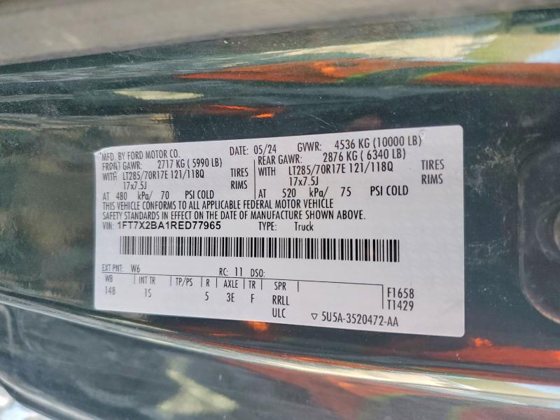Продажа на аукционе авто 2024 Ford F250, vin: 1FT7X2BA1RED77965, номер лота: 52565206