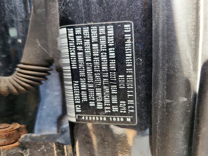 53627646 :رقم المزاد ، 3VWJP7AT2CM629646 vin ، 2012 Volkswagen Beetle مزاد بيع