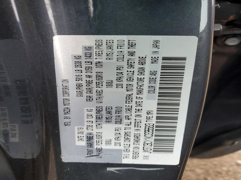 54215146 :رقم المزاد ، JM3TCBCY1K0335683 vin ، 2019 Mazda Cx-9 مزاد بيع