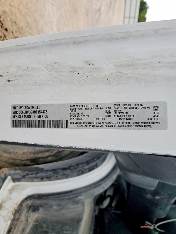 Aukcja sprzedaży 2024 Ram Promaster 1500, vin: 3C6LRVBG8RE154476, numer aukcji: 50477366