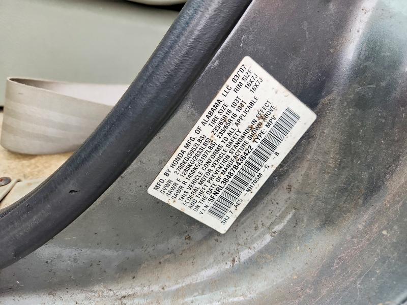 Продаж на аукціоні авто 2007 Honda Odyssey, vin: 5FNRL38487B436422, номер лоту: 54992916