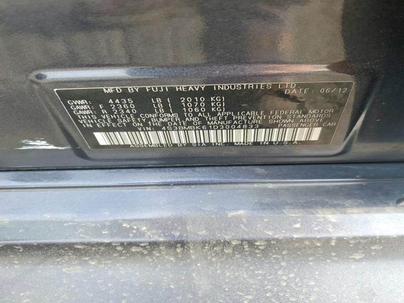 Aukcja sprzedaży 2013 Subaru Legacy, vin: 4S3BMBK61D3004833, numer aukcji: 53933266