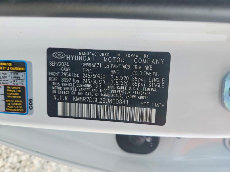 Aukcja sprzedaży 2025 Hyundai Palisade, vin: KM8R7DGE2SU860341, numer aukcji: 53812646
