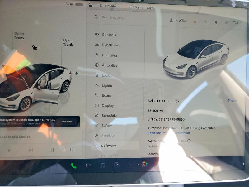 Продажа на аукционе авто 2023 Tesla Model 3, vin: 5YJ3E1EA8PF565890, номер лота: 54012066