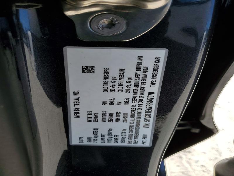 52134526 :رقم المزاد ، 5YJ3E1EA7RF847070 vin ، 2024 Tesla Model 3 مزاد بيع