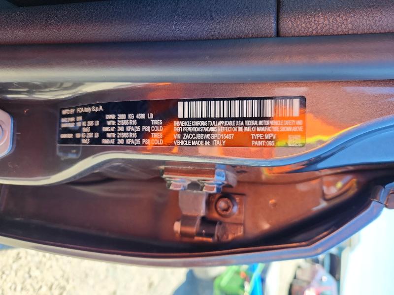 53803496 :رقم المزاد ، ZACCJBBW5GPD15467 vin ، 2016 Jeep Renegade مزاد بيع