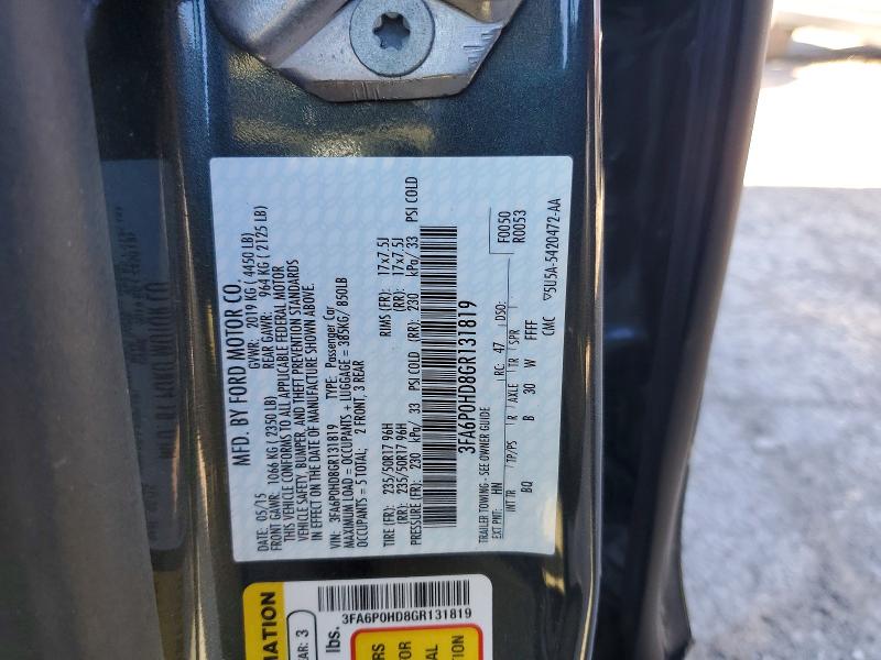 Продажа на аукционе авто 2016 Ford Fusion, vin: 3FA6P0HD8GR131819, номер лота: 52838876