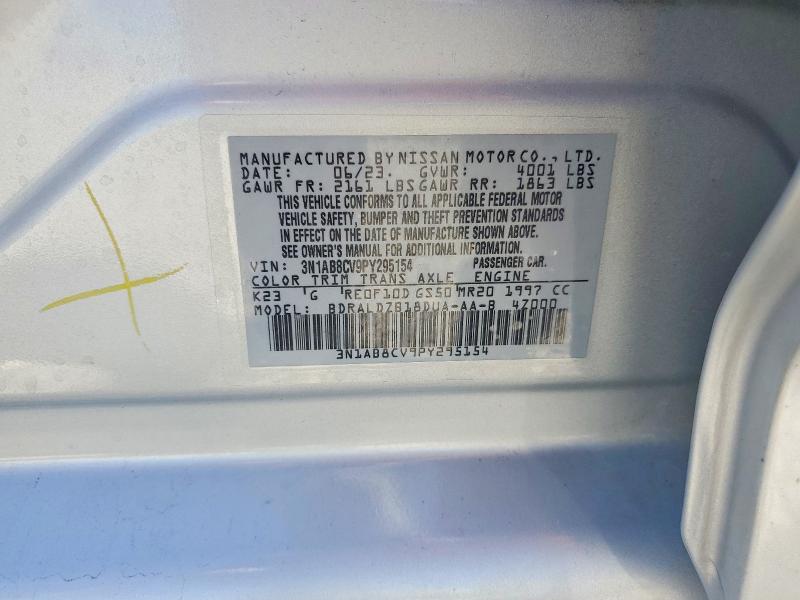52858696 :رقم المزاد ، 3N1AB8CV9PY295154 vin ، 2023 Nissan Sentra مزاد بيع