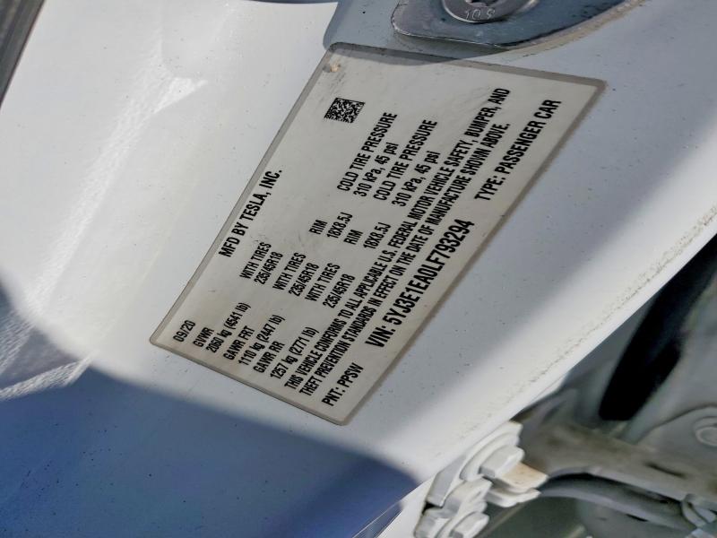 Aukcja sprzedaży 2020 Tesla Model 3, vin: 5YJ3E1EA0LF793294, numer aukcji: 52614946