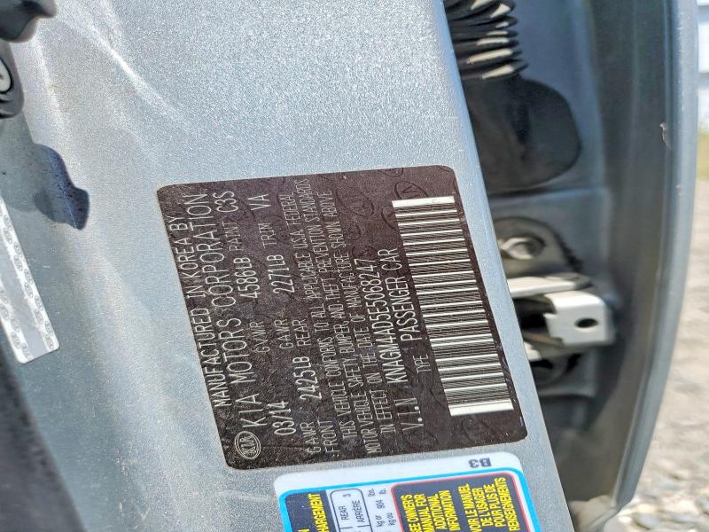 53688196 :رقم المزاد ، KNAGM4AD5E5068247 vin ، 2014 Kia Optima مزاد بيع