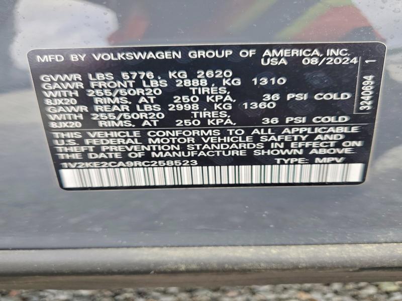 Aukcja sprzedaży 2024 Volkswagen Atlas Cross Sport, vin: 1V2KE2CA9RC258523, numer aukcji: 53005626