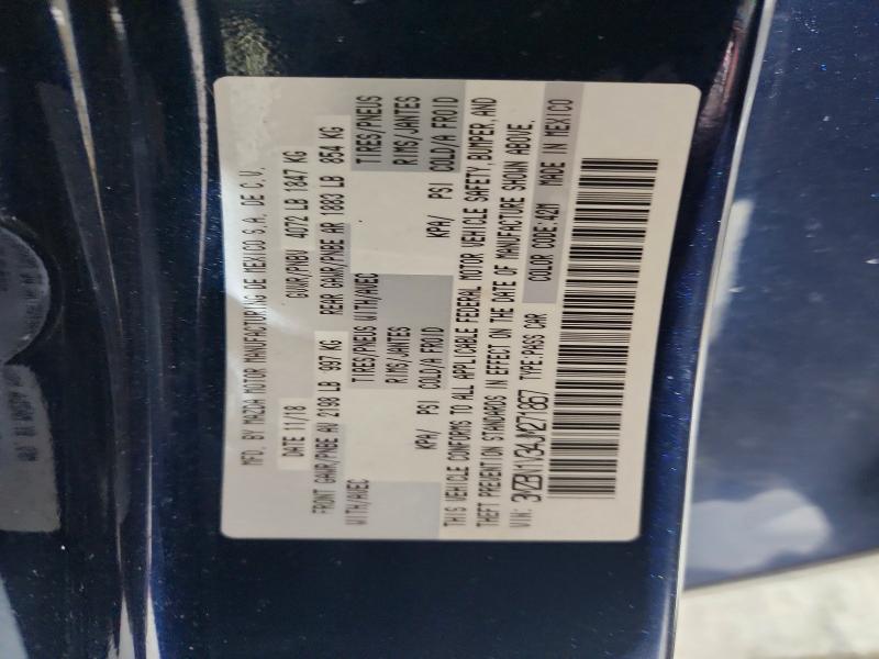 54632876 :رقم المزاد ، 3MZBN1V34JM271867 vin ، 2018 Mazda 3 مزاد بيع