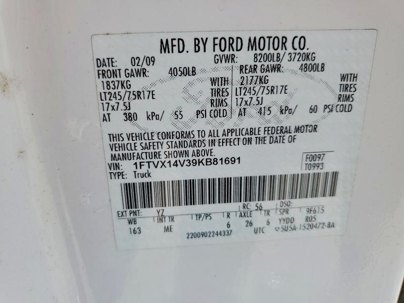 Aukcja sprzedaży 2009 Ford F150, vin: 1FTVX14V39KB81691, numer aukcji: 54726396