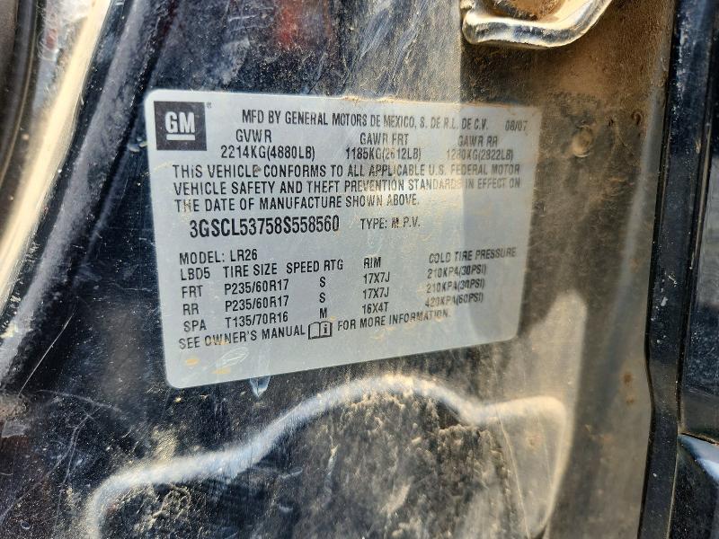 54912206 :رقم المزاد ، 3GSCL53758S558560 vin ، 2008 Saturn Vue مزاد بيع