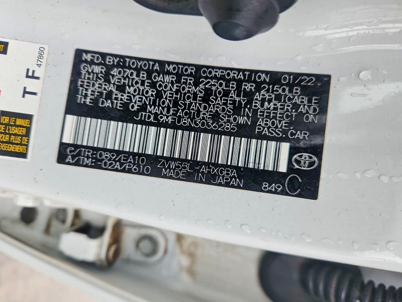 Продаж на аукціоні авто 2022 Toyota Prius, vin: JTDL9MFU8N3036285, номер лоту: 51814436