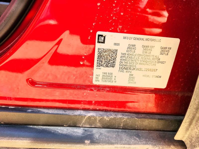 Aukcja sprzedaży 2020 Chev Traverse, vin: 1GNERJKW2LJ298267, numer aukcji: 52703866