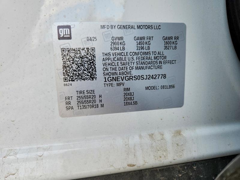 Продажа на аукционе авто 2025 Chevrolet Traverse, vin: 1GNEVGRS0SJ242778, номер лота: 52326216