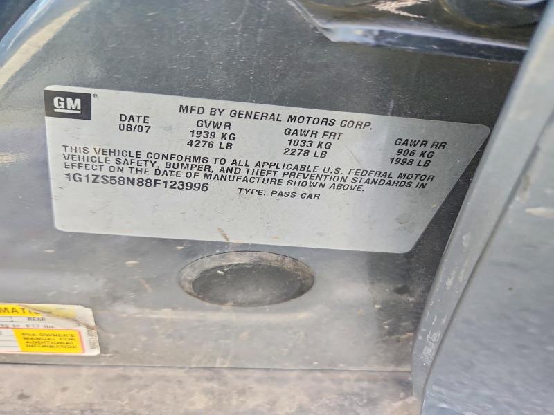 Продаж на аукціоні авто 2008 Chevrolet Malibu, vin: 1G1ZS58N88F123996, номер лоту: 52077446