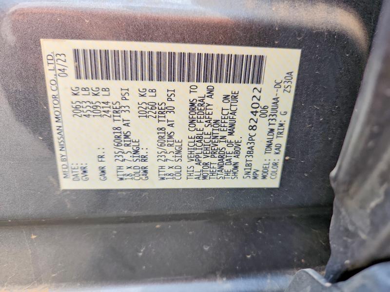 54438286 :رقم المزاد ، 5N1BT3BA3PC824022 vin ، 2023 Nissan Rogue مزاد بيع