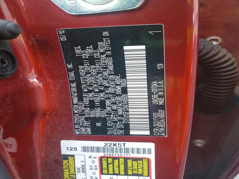 Продаж на аукціоні авто 2010 Toyota Tundra, vin: 5TFUY5F12AX149509, номер лоту: 55236436