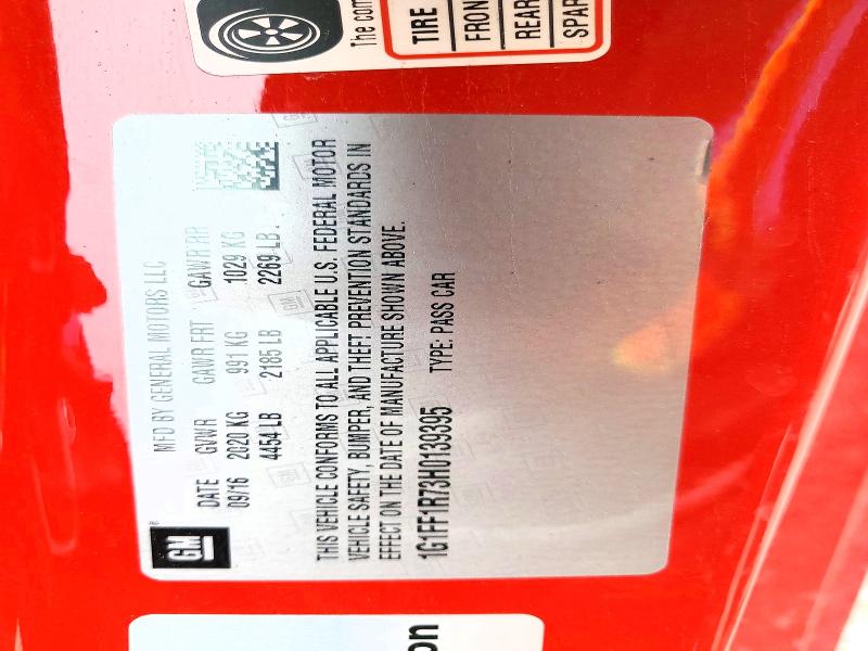 2017 Chevrolet Camaro მანქანა იყიდება აუქციონზე, vin: 1G1FF1R73H0139395, აუქციონის ნომერი: 55235176
