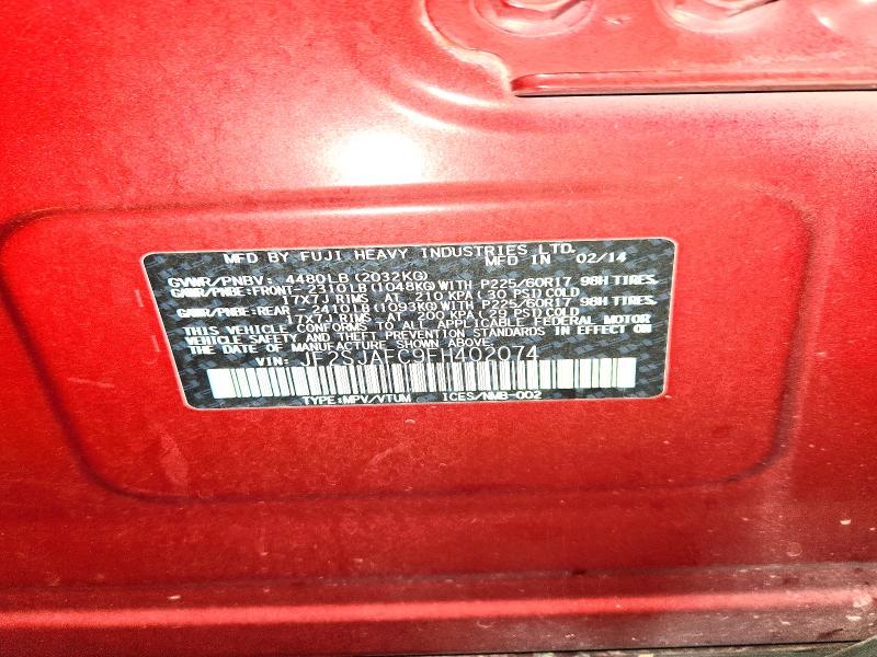 54497676 :رقم المزاد ، JF2SJAFC9FH402074 vin ، 2015 Subaru Forester مزاد بيع