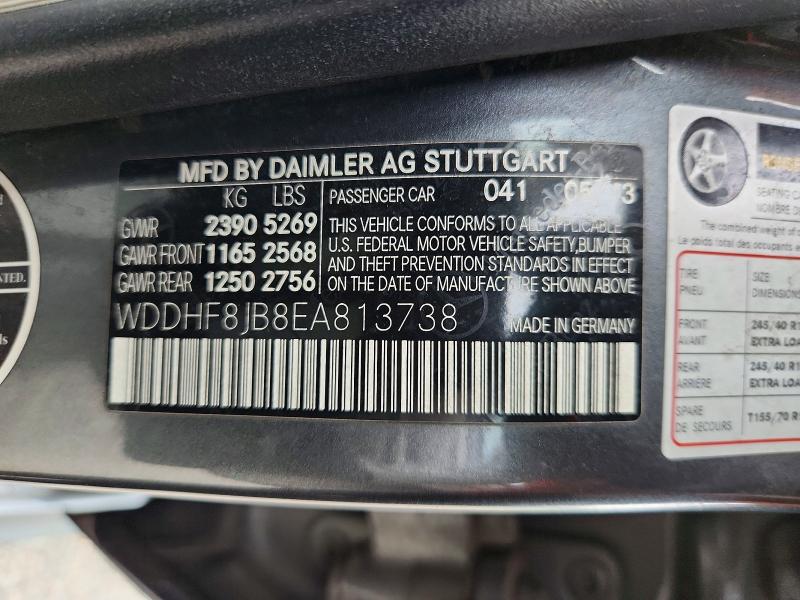 Aukcja sprzedaży 2014 Mercedes-benz E, vin: WDDHF8JB8EA813738, numer aukcji: 54942456