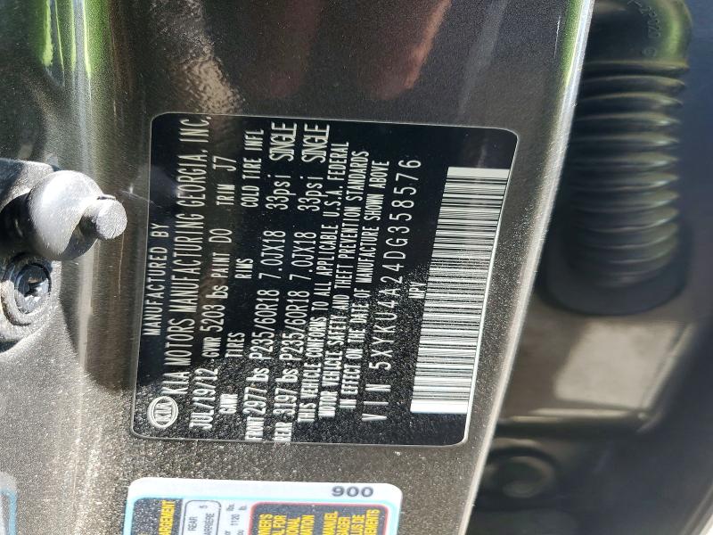 Продаж на аукціоні авто 2013 Kia Sorento, vin: 5XYKU4A24DG358576, номер лоту: 54157796