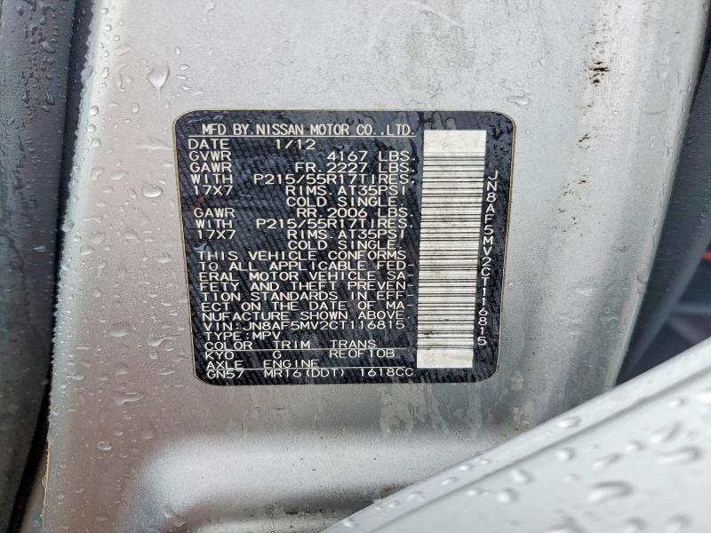 Aukcja sprzedaży 2012 Nissan Juke, vin: JN8AF5MV2CT116815, numer aukcji: 53663596