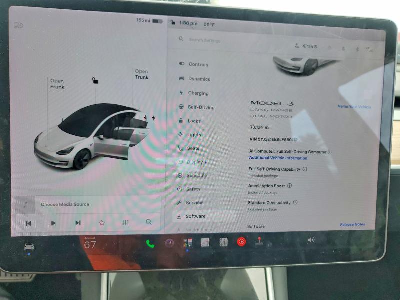 Продажа на аукционе авто 2020 Tesla Model 3, vin: 5YJ3E1EB9LF650112, номер лота: 55424286