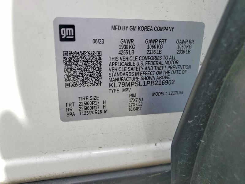 Aukcja sprzedaży 2023 Chevrolet Trailblazer, vin: KL79MPSL1PB216902, numer aukcji: 51900436