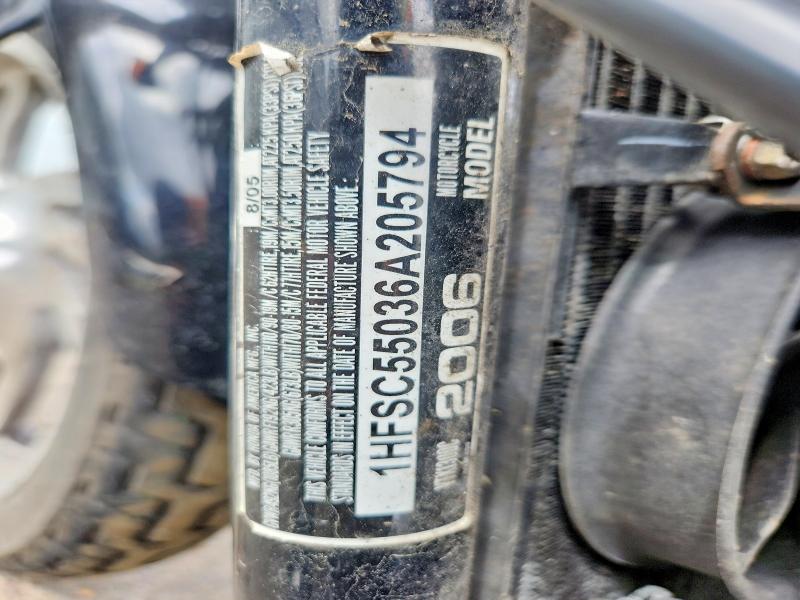 52785406 :رقم المزاد ، 1HFSC55036A205794 vin ، 2006 Honda Vtx1300 مزاد بيع