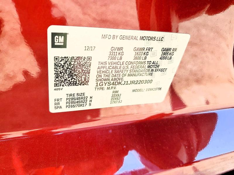 Aukcja sprzedaży 2018 Cadillac Escalade, vin: 1GYS4DKJ1JR220300, numer aukcji: 53939016