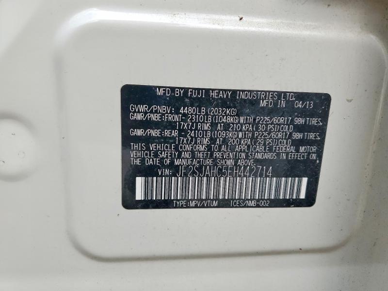 Продажа на аукционе авто 2014 Subaru Forester, vin: JF2SJAHC5EH442714, номер лота: 52016736