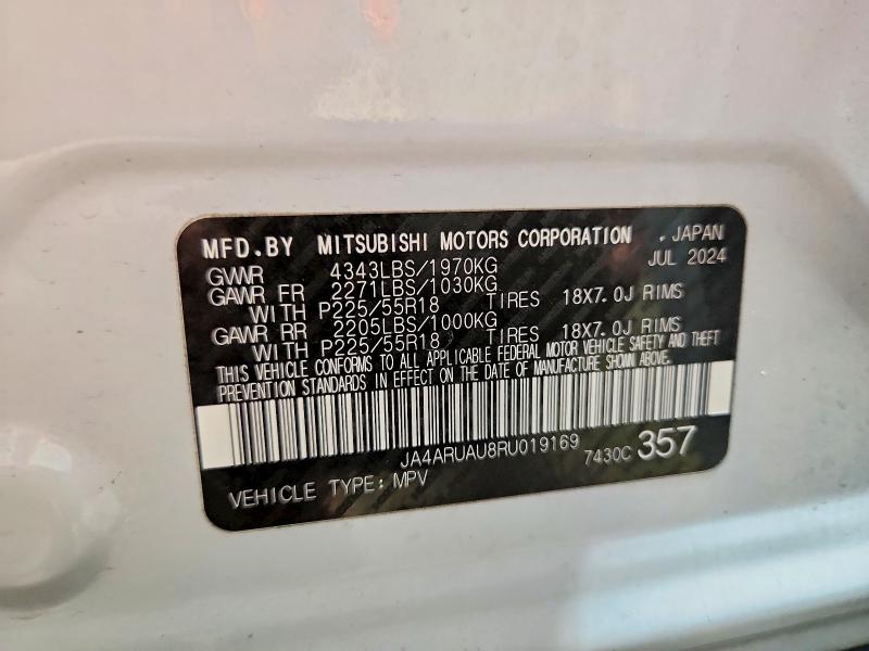 Продаж на аукціоні авто 2024 Mitsubishi Outlander Sport, vin: JA4ARUAU8RU019169, номер лоту: 53976296
