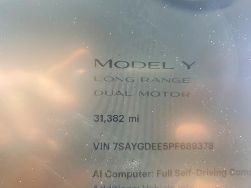 53713726 :رقم المزاد ، 7SAYGDEE5PF689378 vin ، 2023 Tesla Model Y مزاد بيع