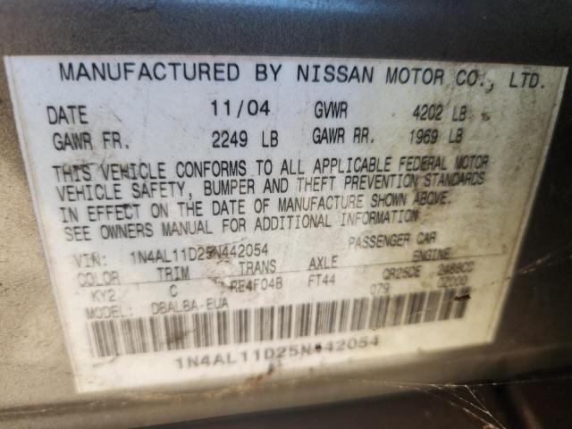 Продаж на аукціоні авто 2005 Nissan Altima, vin: 1N4AL11D25N442054, номер лоту: 53608366