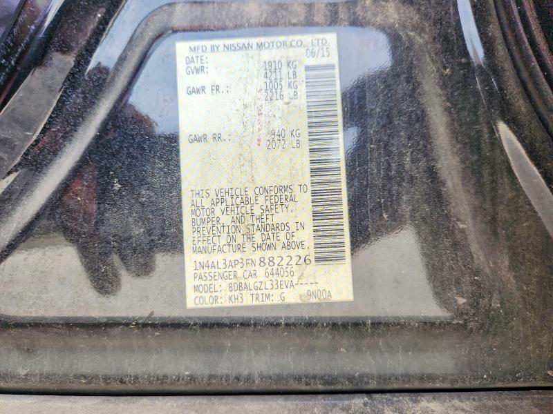 52471036 :رقم المزاد ، 1N4AL3AP3FN882226 vin ، 2015 Nissan Altima مزاد بيع